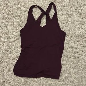 Athleta maroon athletic tank size xs/s